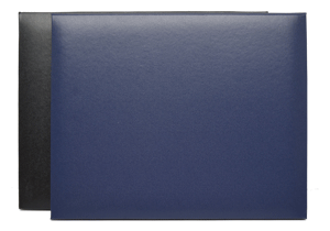 black and navy leatherette quick ship diploma covers