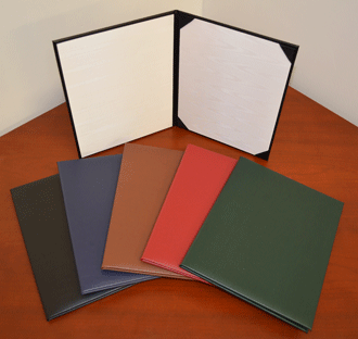 Colored leather diploma covers