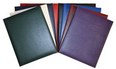 black, Burgundy, purple, blue, green and red diploma covers